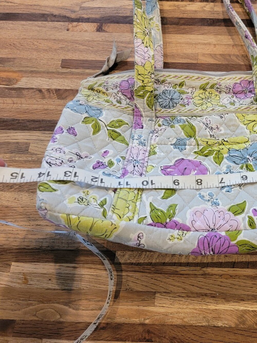 Vera Bradley 2 Handle tote Bag in the retired Watercolor Floral pattern - Picture 11 of 12